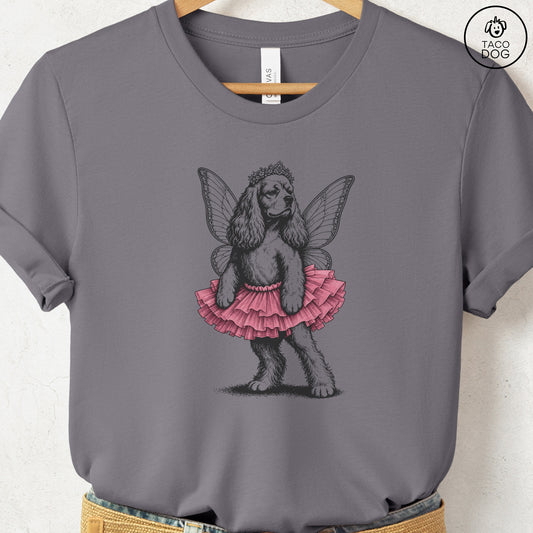 American Cocker Spaniel Fairy T-Shirt Storm Taco-Dog