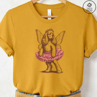 Cocker Spaniel Fairy American T-Shirt Mustard Taco-Dog