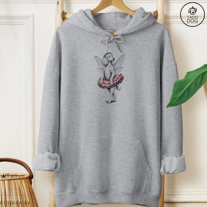 Poodle Fairy Black Ink Hoodie Graphite Heather S Taco-Dog