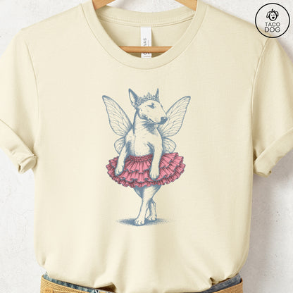 Bull Terrier Fairy T-Shirt Natural Taco-Dog