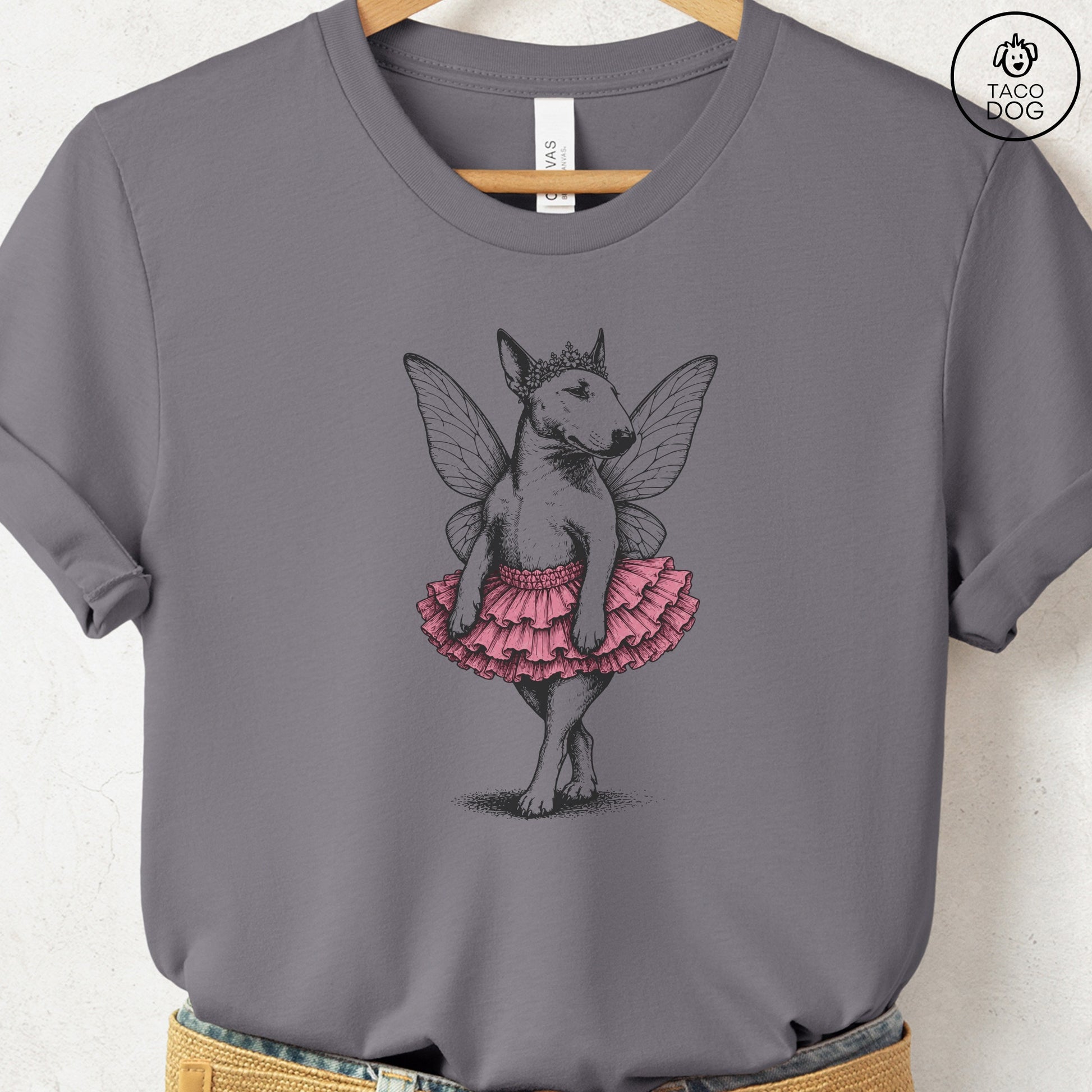 Bull Terrier Fairy T-Shirt Storm Taco-Dog