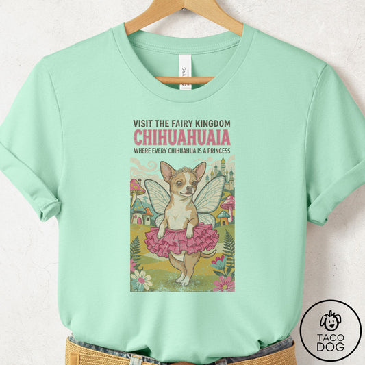 Chihuahua Fairy Kingdom T-Shirt Mint Taco-Dog