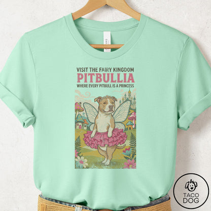 Pitbull Fairy Kingdom T-Shirt Mint Taco-Dog