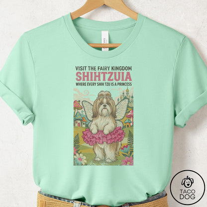 Shih Tzu Fairy Kingdom T-Shirt Mint Taco-Dog