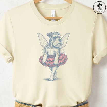 Schnauzer Fairy T-Shirt Natural Taco-Dog
