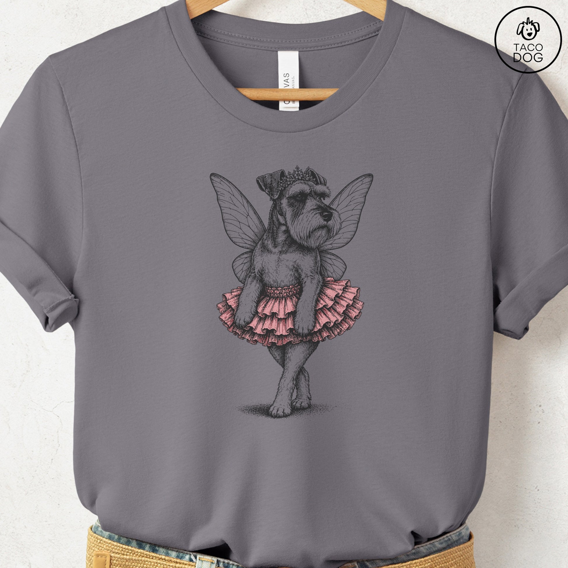 Schnauzer Fairy T-Shirt Storm Taco-Dog