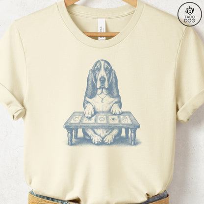 Basset Hound Fall Tarot T-Shirt Natural Taco-Dog