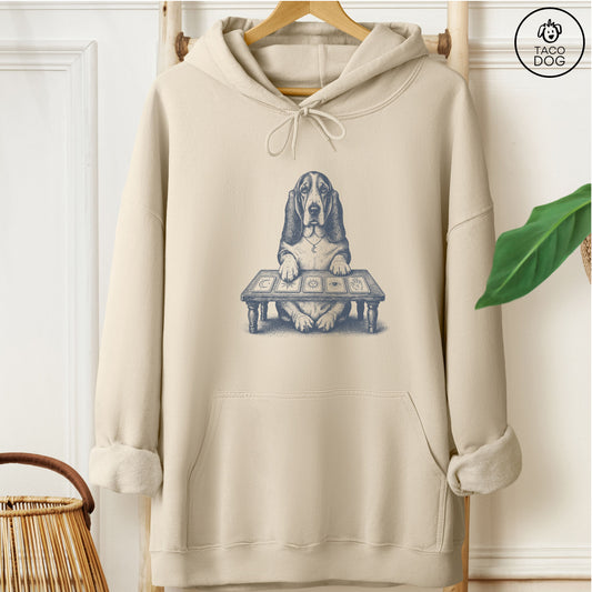 Basset Hound Fall Tarot Hoodie Sand Taco-Dog