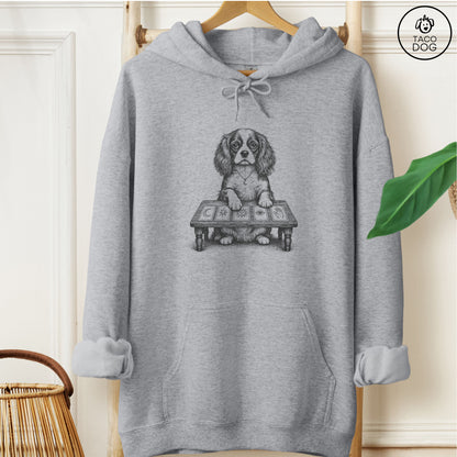 Cavalier King Charles Spaniel Fall Tarot Hoodie Graphite Heather Taco-Dog