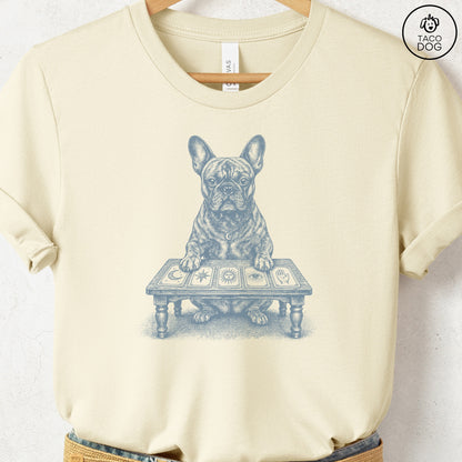 French Bulldog Frenchie Fall Tarot T-Shirt Natural Taco-Dog