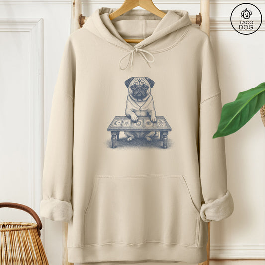 Pug Fall Tarot Hoodie Sand Taco-Dog