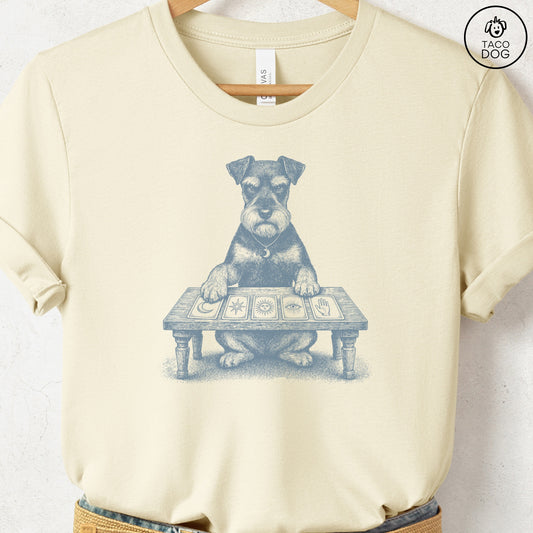 Schnauzer Fall Tarot T-Shirt Natural Taco-Dog
