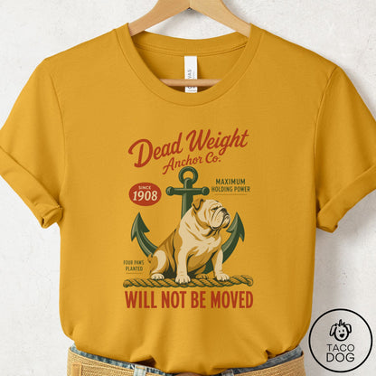English Bulldog Family Business T-Shirt Mustard Taco-Dog