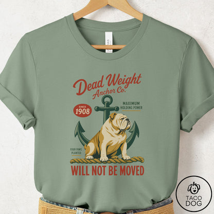 English Bulldog Family Business T-Shirt Sage Taco-Dog