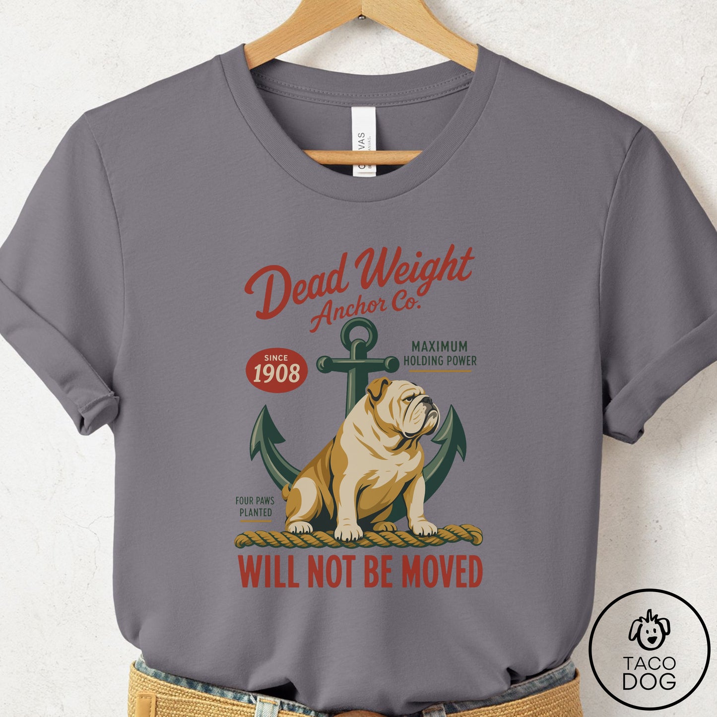 English Bulldog Family Business T-Shirt Storm Taco-Dog
