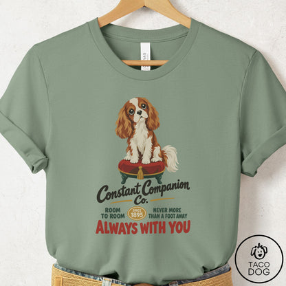 Cavalier King Charles Spaniel Family Business T-Shirt Sage Taco-Dog