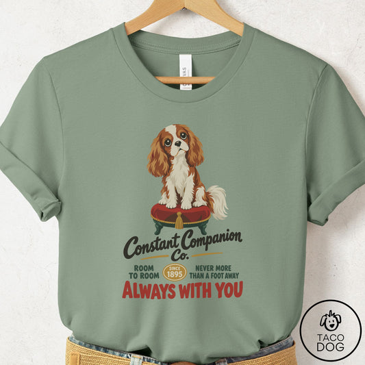 Cavalier King Charles Spaniel Family Business T-Shirt Sage Taco-Dog