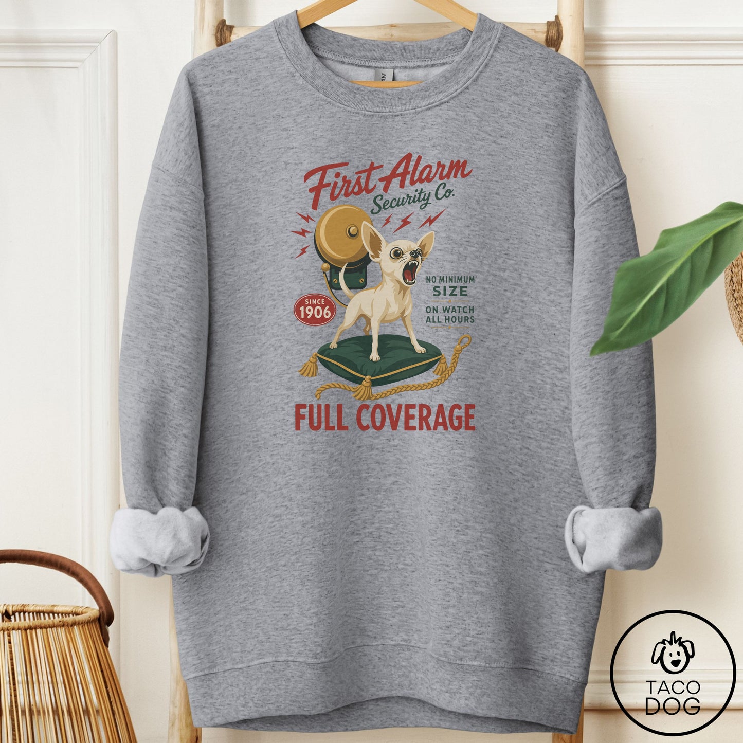 Chihuahua Family Business Sweatshirt Graphite Heather Taco-Dog