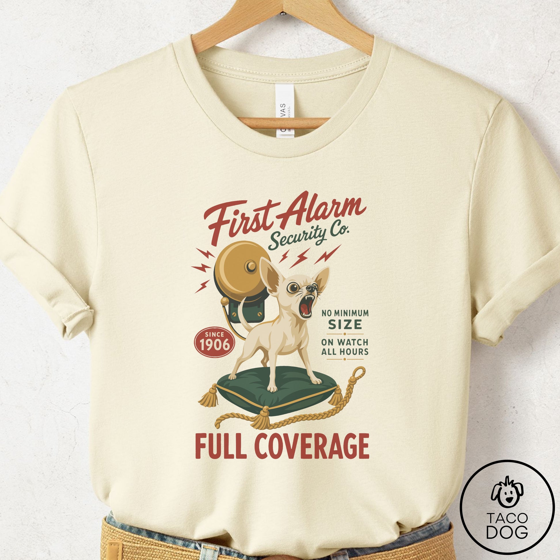 Chihuahua Family Business T-Shirt Natural Taco-Dog