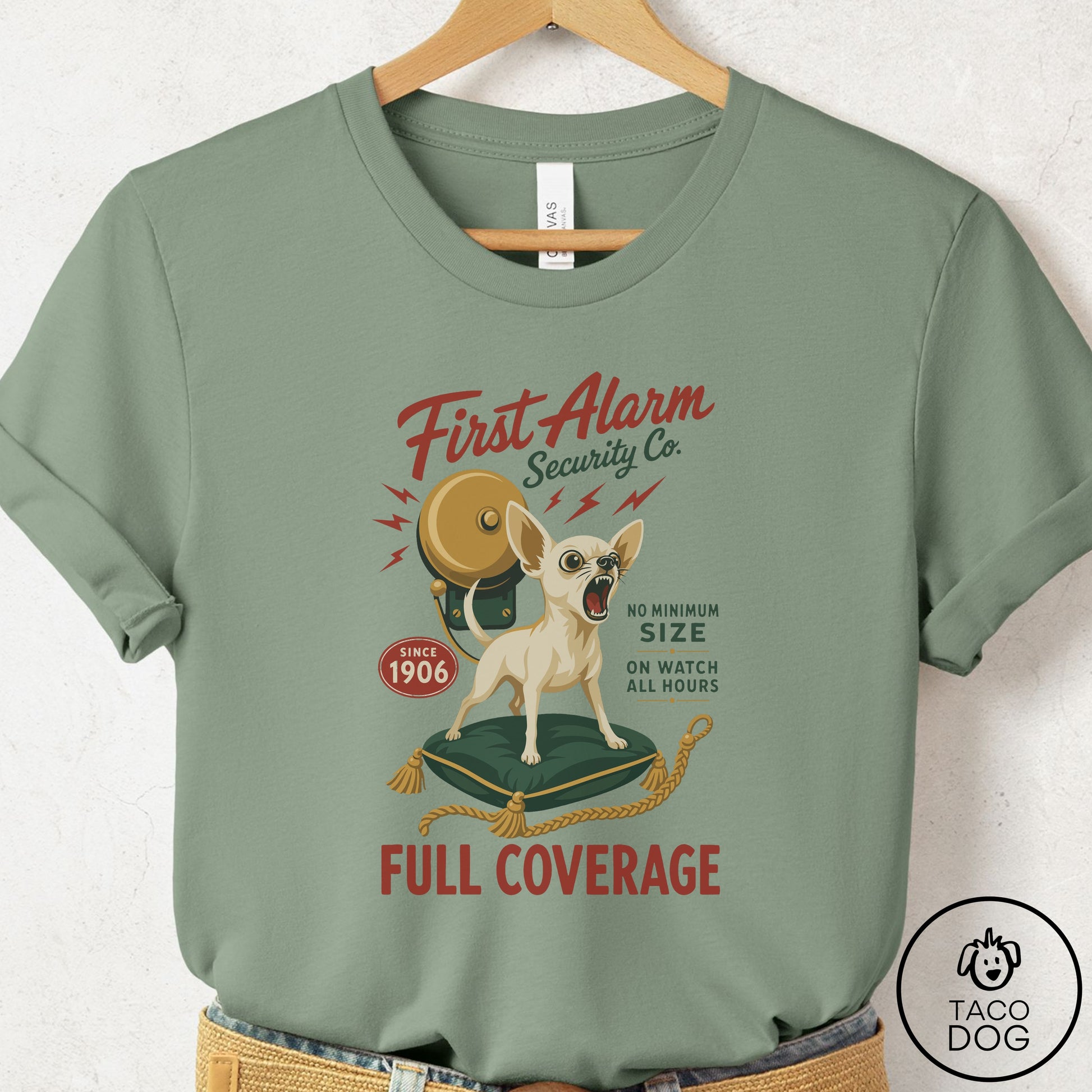 Chihuahua Family Business T-Shirt Sage Taco-Dog