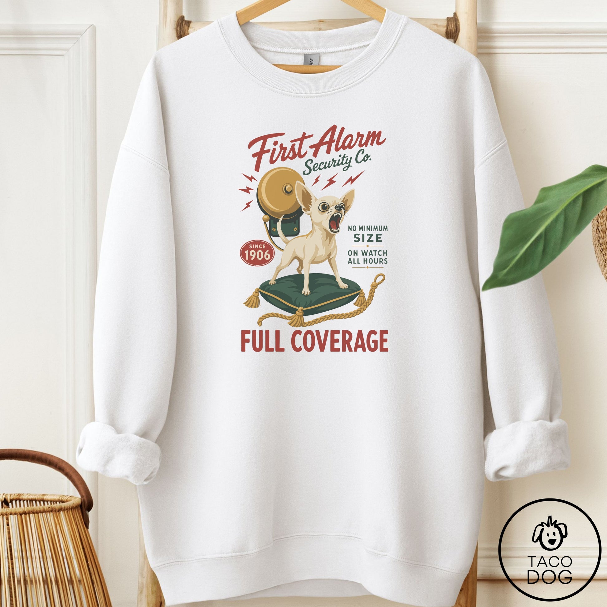 Chihuahua Family Business Sweatshirt White Taco-Dog