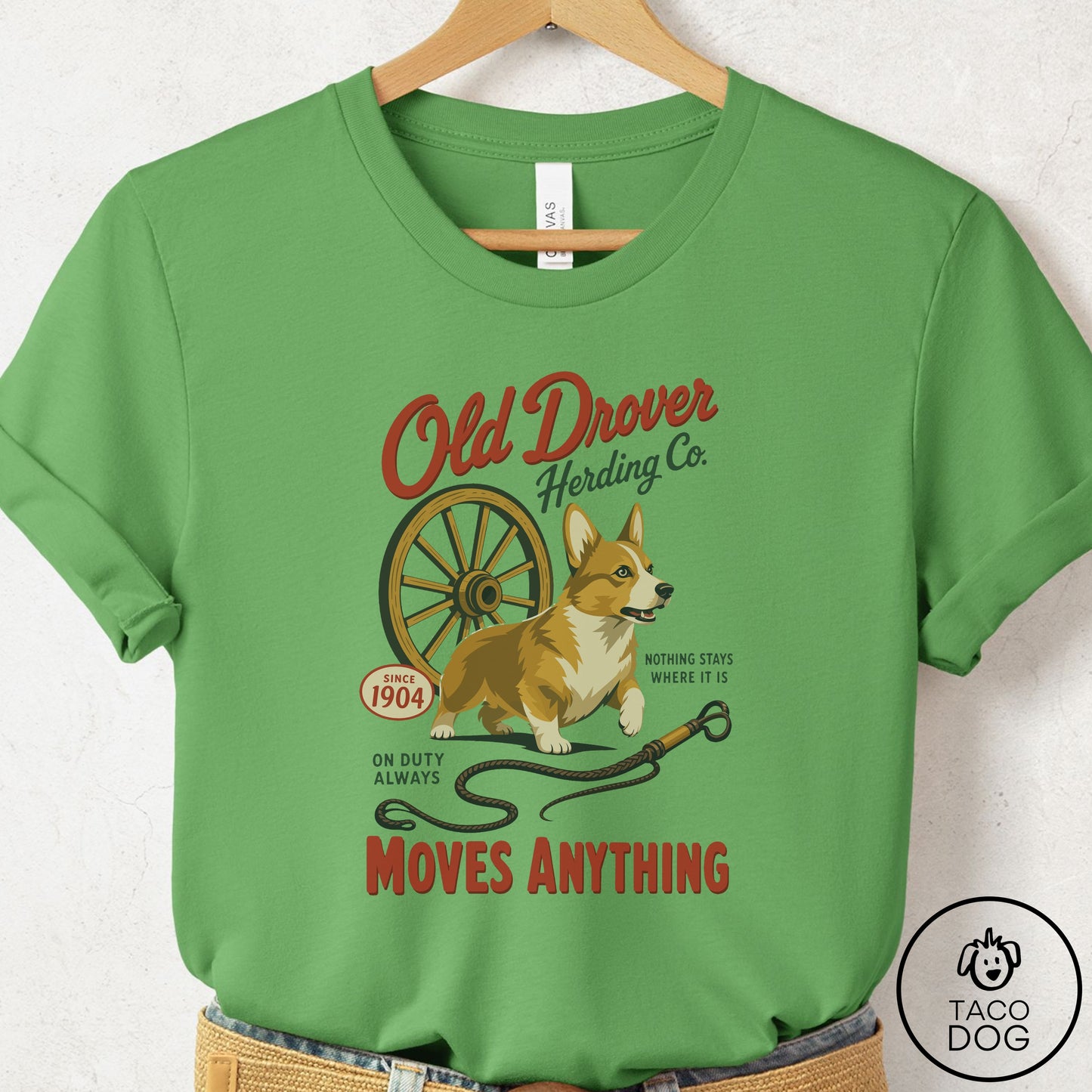 Corgi Family Business T-Shirt Leaf Taco-Dog