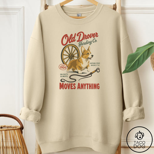 Corgi Family Business Sweatshirt Sand Taco-Dog