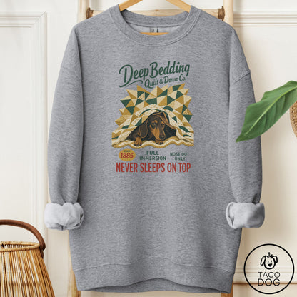 Dachshund Family Business Sweatshirt Graphite Heather Taco-Dog