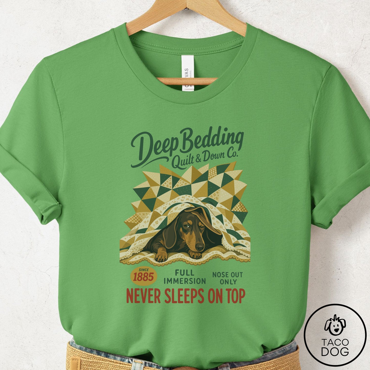 Dachshund Family Business T-Shirt Leaf Taco-Dog