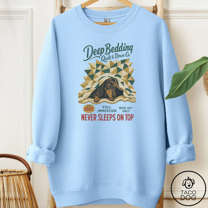 Dachshund Family Business Sweatshirt Light Blue Taco-Dog
