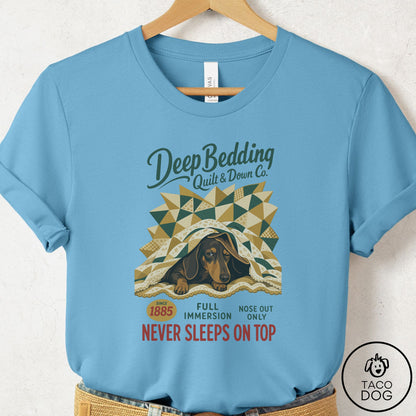 Dachshund Family Business T-Shirt Ocean Blue Taco-Dog