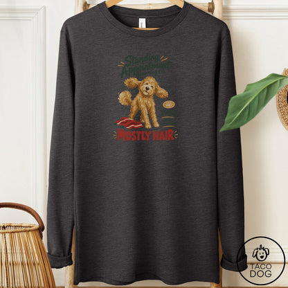 Doodle Family Business Long Sleeve Tee Dark Grey Heather Taco-Dog