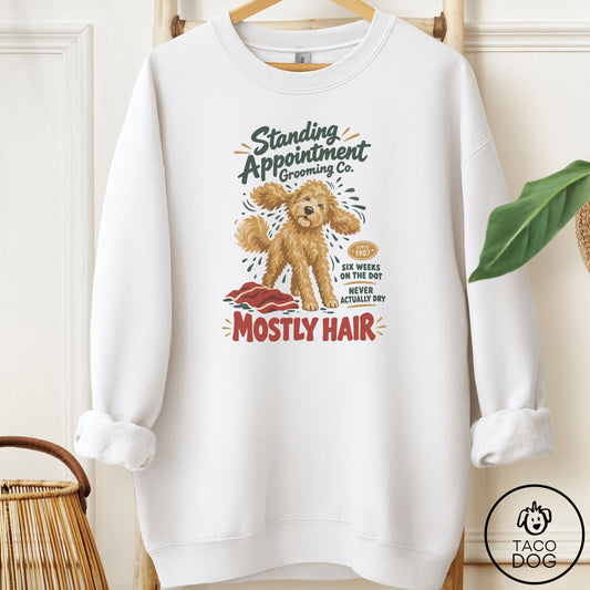 Doodle Family Business Sweatshirt White Taco-Dog
