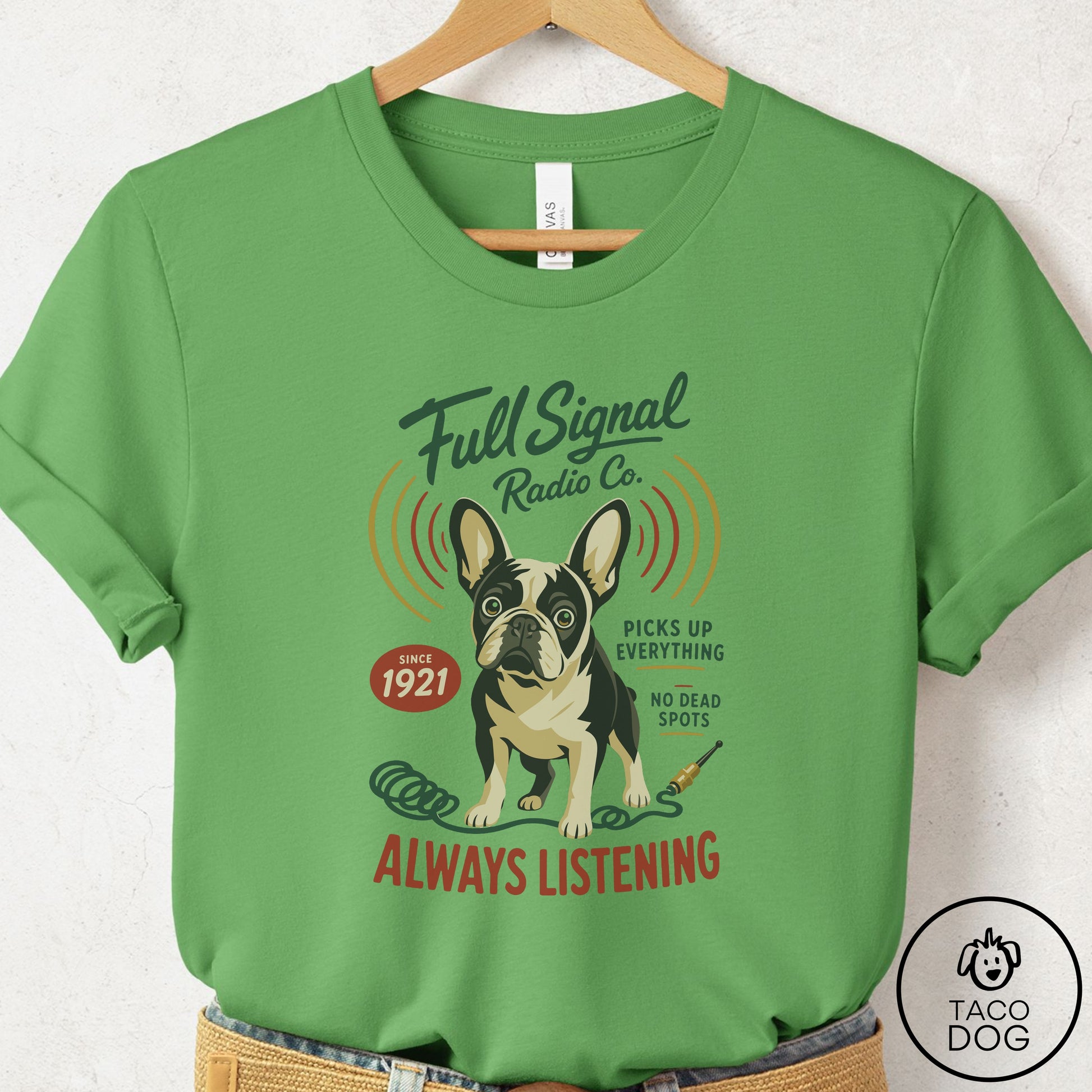 French Bulldog Frenchie Family Business T-Shirt Leaf Taco-Dog