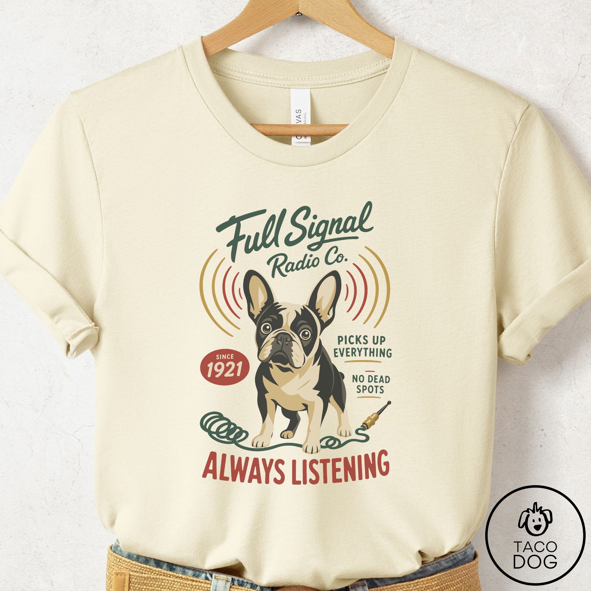 French Bulldog Frenchie Family Business T-Shirt Natural Taco-Dog