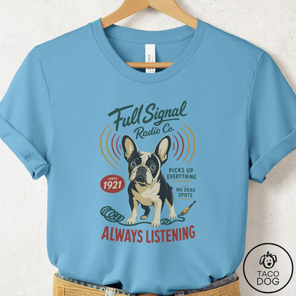 French Bulldog Frenchie Family Business T-Shirt Ocean Blue Taco-Dog