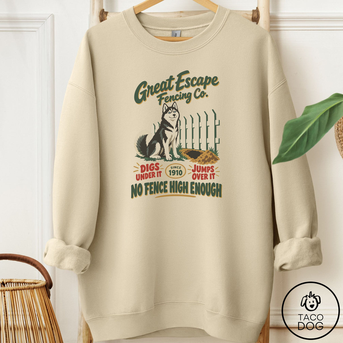Husky Family Business Sweatshirt Sand Taco-Dog