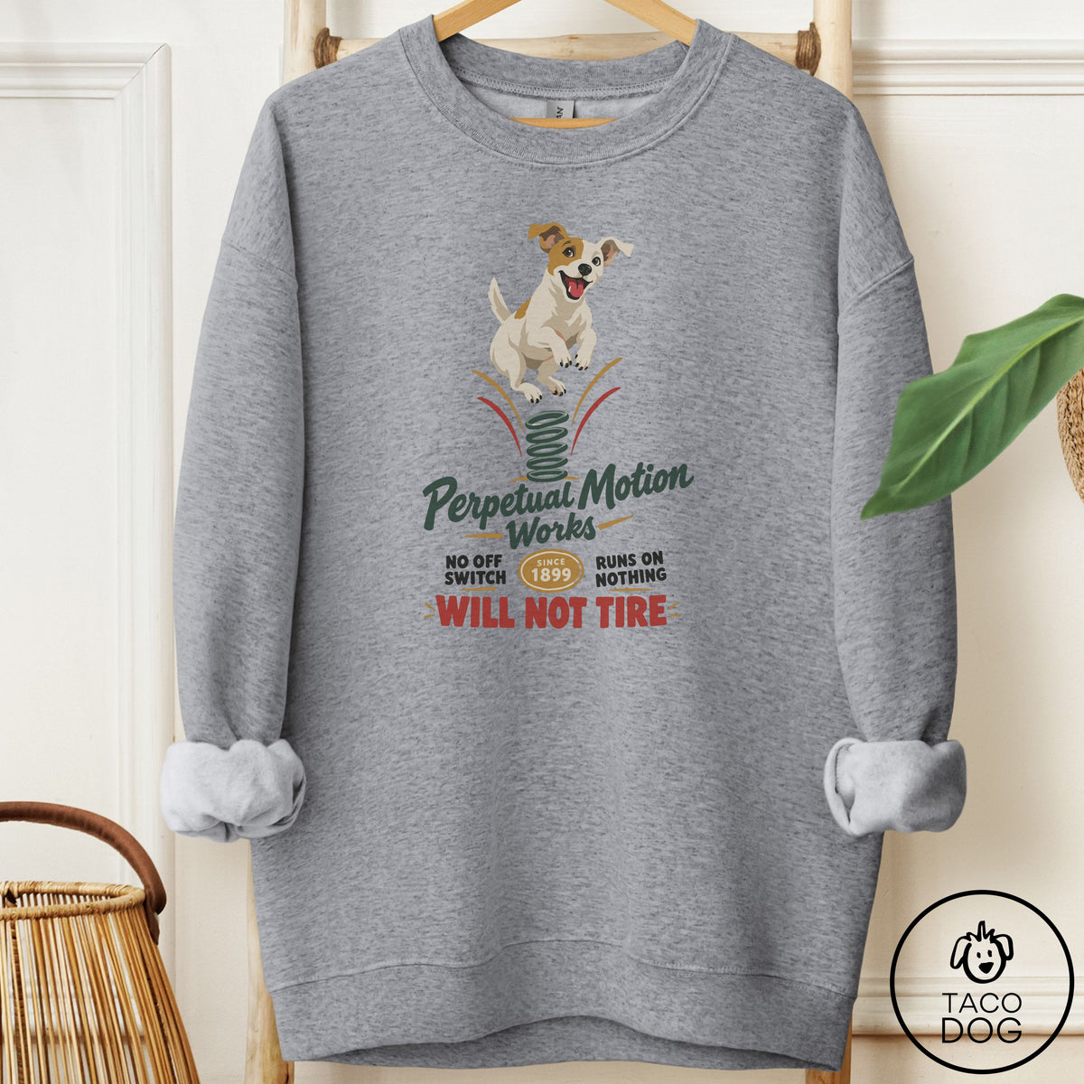 Jack Russell Family Business Sweatshirt Graphite Heather Taco-Dog