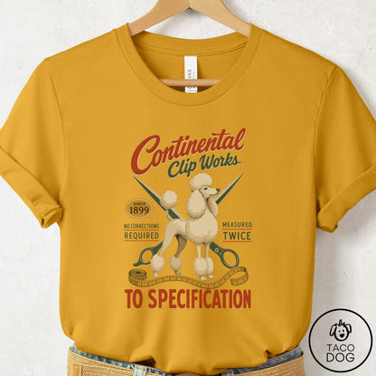 Poodle Family Business T-Shirt Mustard Taco-Dog