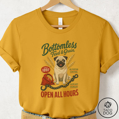Pug Family Business T-Shirt Mustard Taco-Dog