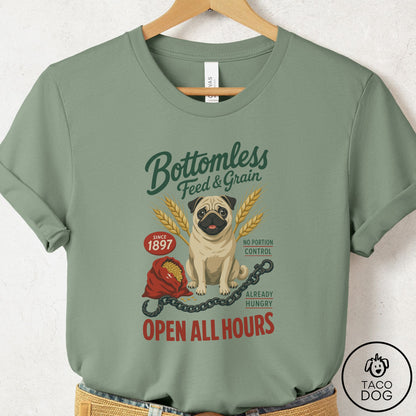 Pug Family Business T-Shirt Sage Taco-Dog