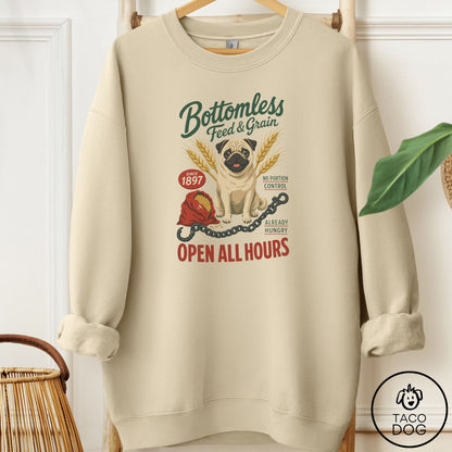 Pug Family Business Sweatshirt Sand Taco-Dog