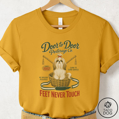 Shih Tzu Family Business T-Shirt Mustard Taco-Dog