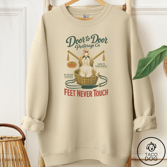 Shih Tzu Family Business Sweatshirt Sand Taco-Dog