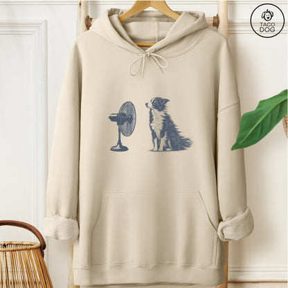 Border Collie Fan Hoodie Sand Taco-Dog