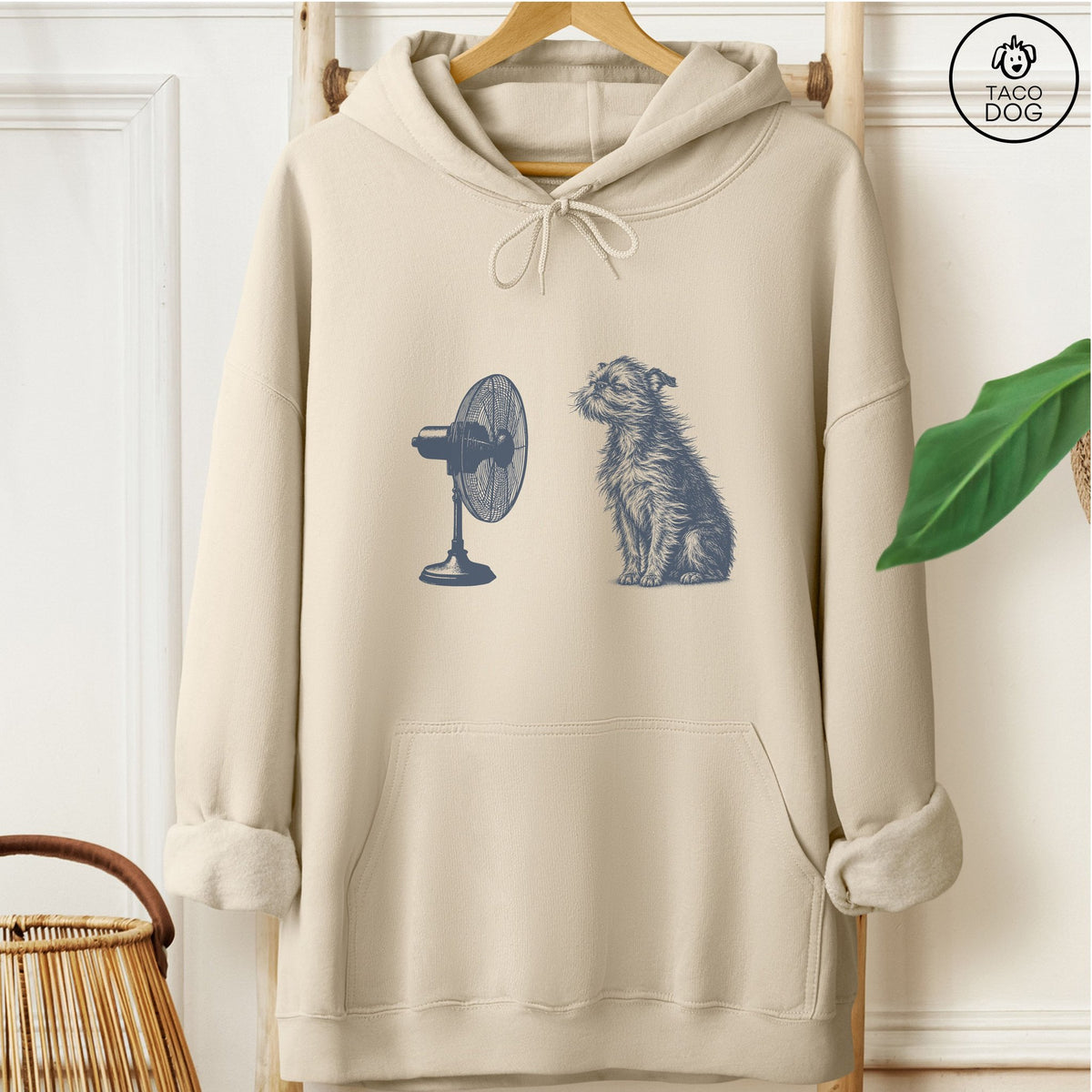 Brussels Griffon Fan Hoodie Sand Taco-Dog