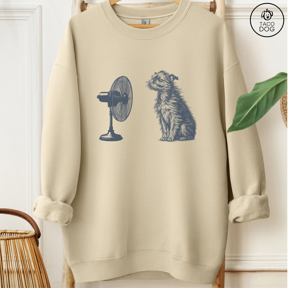 Brussels Griffon Fan Sweatshirt Sand Taco-Dog