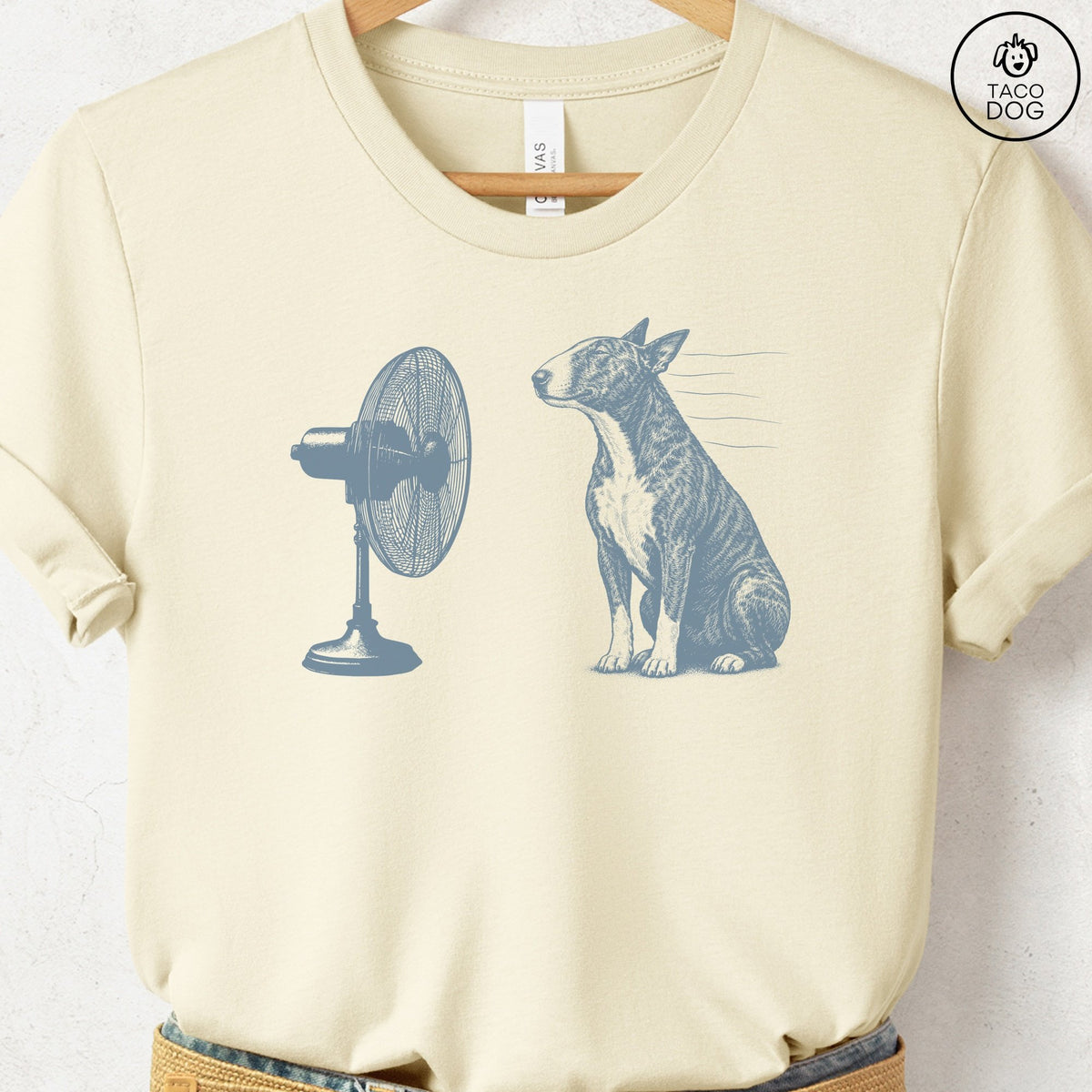 Bull Terrier Fan T-Shirt Natural Taco-Dog