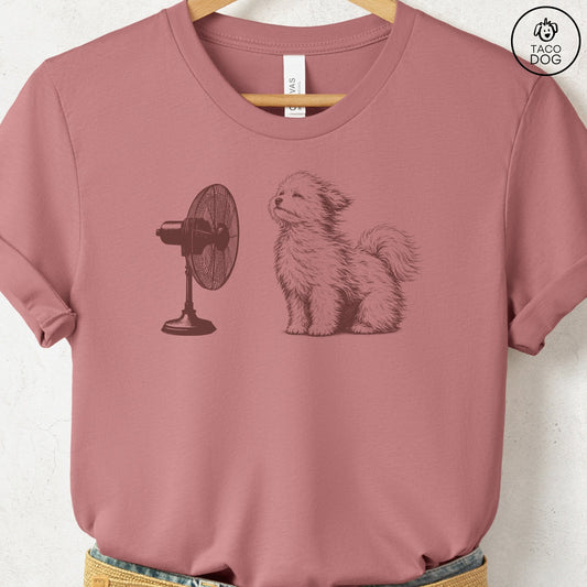Coton De Tulear Fan T-Shirt Heather Mauve Taco-Dog