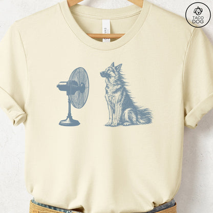 German Shepherd Fan T-Shirt Natural Taco-Dog